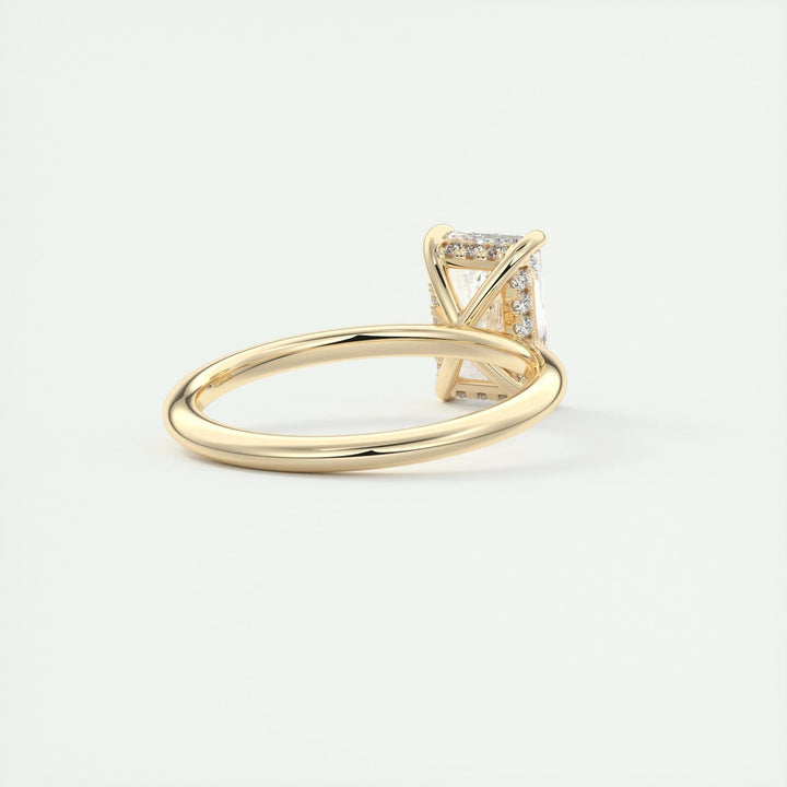 2ct Radiant Hidden Halo F- VS1 Lab Grown Diamond Engagement Ring