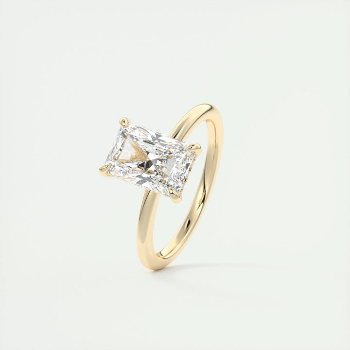 2ct Radiant Hidden Halo F- VS1 Lab Grown Diamond Engagement Ring