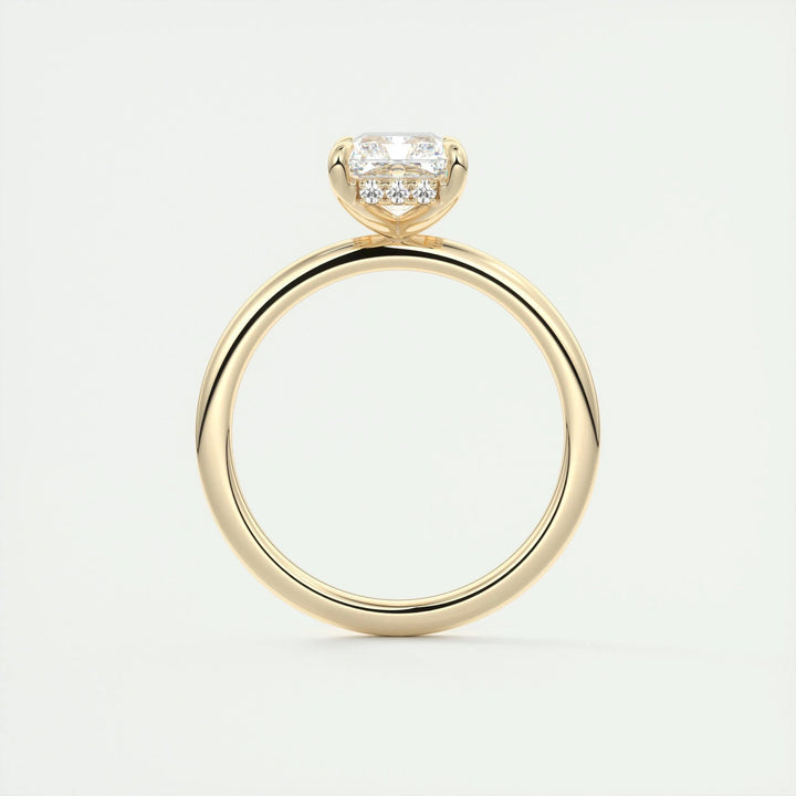 2ct Radiant Hidden Halo F- VS1 Lab Grown Diamond Engagement Ring