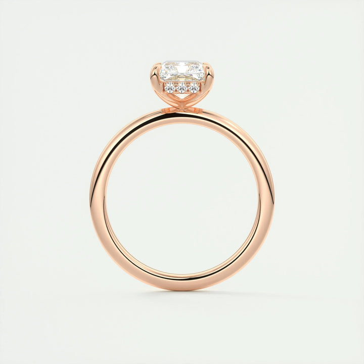 2ct Radiant Hidden Halo F- VS1 Lab Grown Diamond Engagement Ring