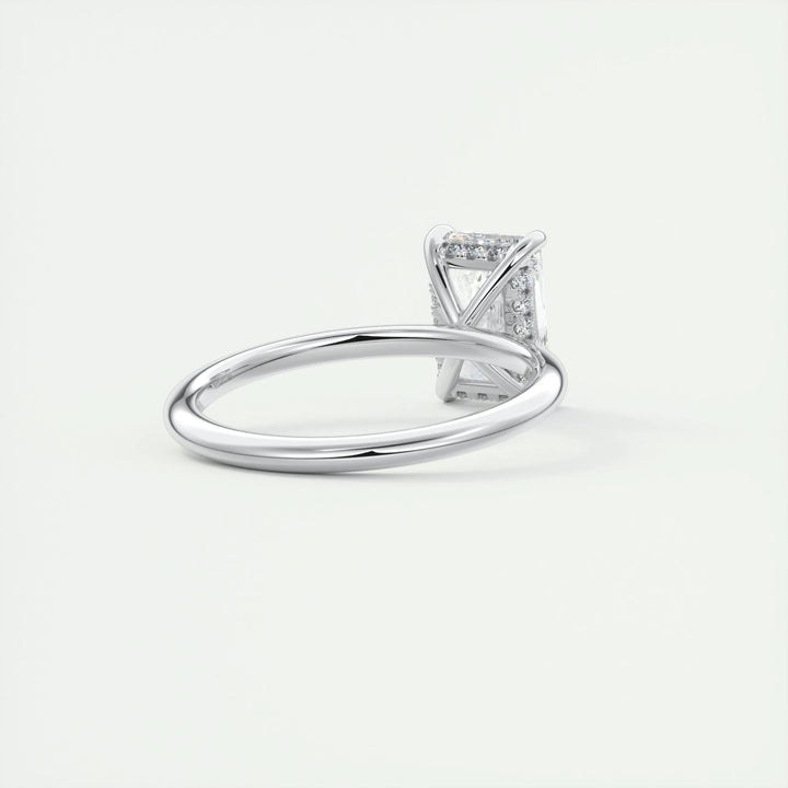 2ct Radiant Hidden Halo F- VS1 Lab Grown Diamond Engagement Ring