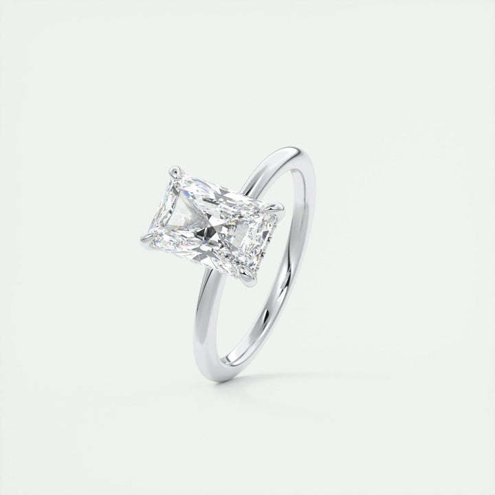 2ct Radiant Hidden Halo F- VS1 Lab Grown Diamond Engagement Ring