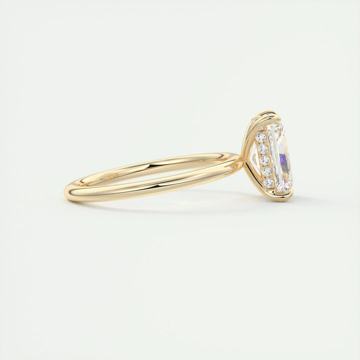 2ct Radiant Hidden Halo F- VS1 Lab Grown Diamond Engagement Ring