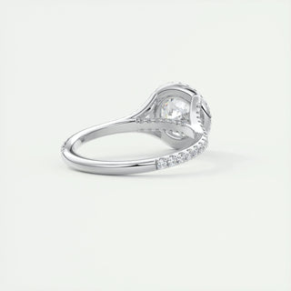 2ct Round Cut Halo F- VS1 Lab Grown Diamond Engagement Ring