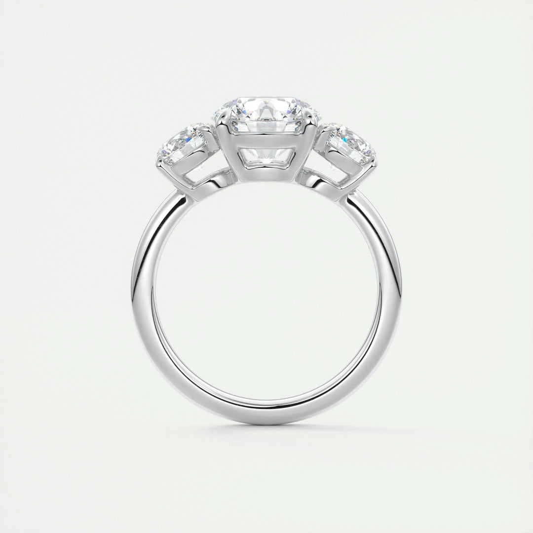 2ct Round Cut Three Stone F- VS1 Diamond Lab Grown Engagement Ring
