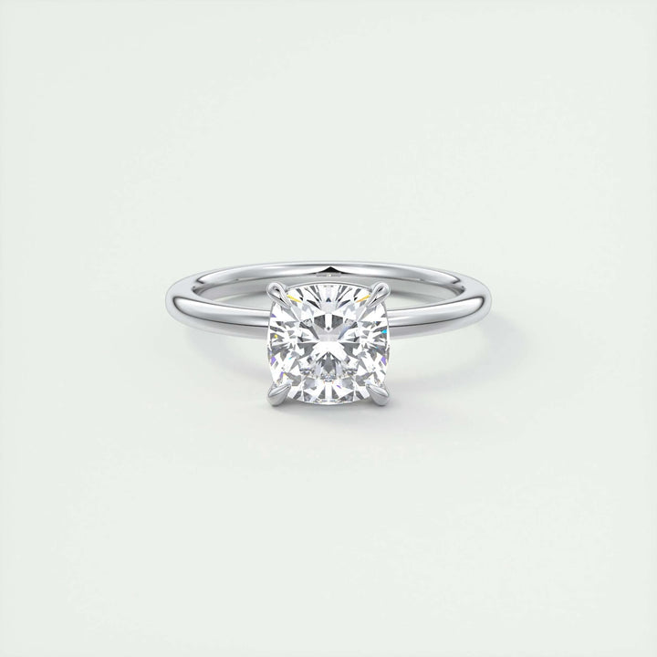 2ct Cushion F - VS1 Lab Grown Diamond Solitaire Engagement Ring - Doozy Diamonds