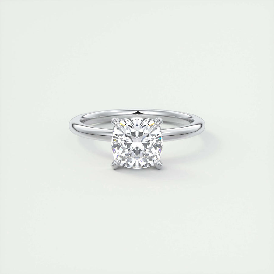 2ct Cushion F - VS1 Lab Grown Diamond Solitaire Engagement Ring - Doozy Diamonds