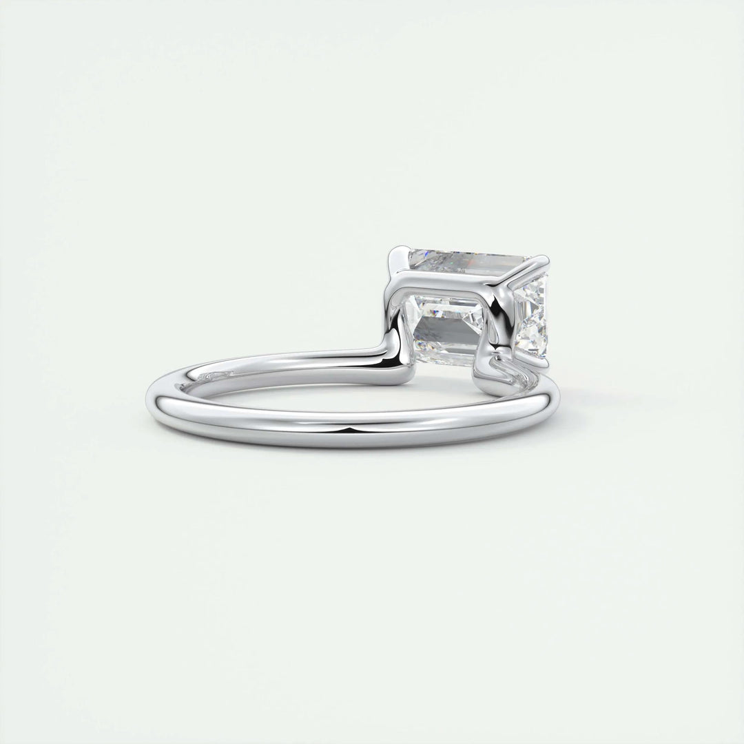 2ct Emerald Cut F - VS1 Lab Grown Diamond Solitaire Engagement Ring - Doozy Diamonds