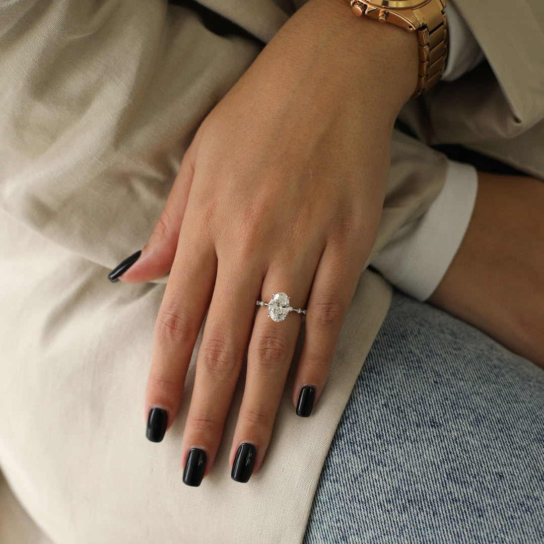 2ct oval diamond ring, oval cut diamond ring, oval diamond engagement ring, oval solitaire ring, oval diamond ring, G color diamond ring, VS2 clarity diamond ring, near colorless diamond ring, brilliant oval diamond, luxury diamond ring, diamond engagement ring, sparkling diamond ring,