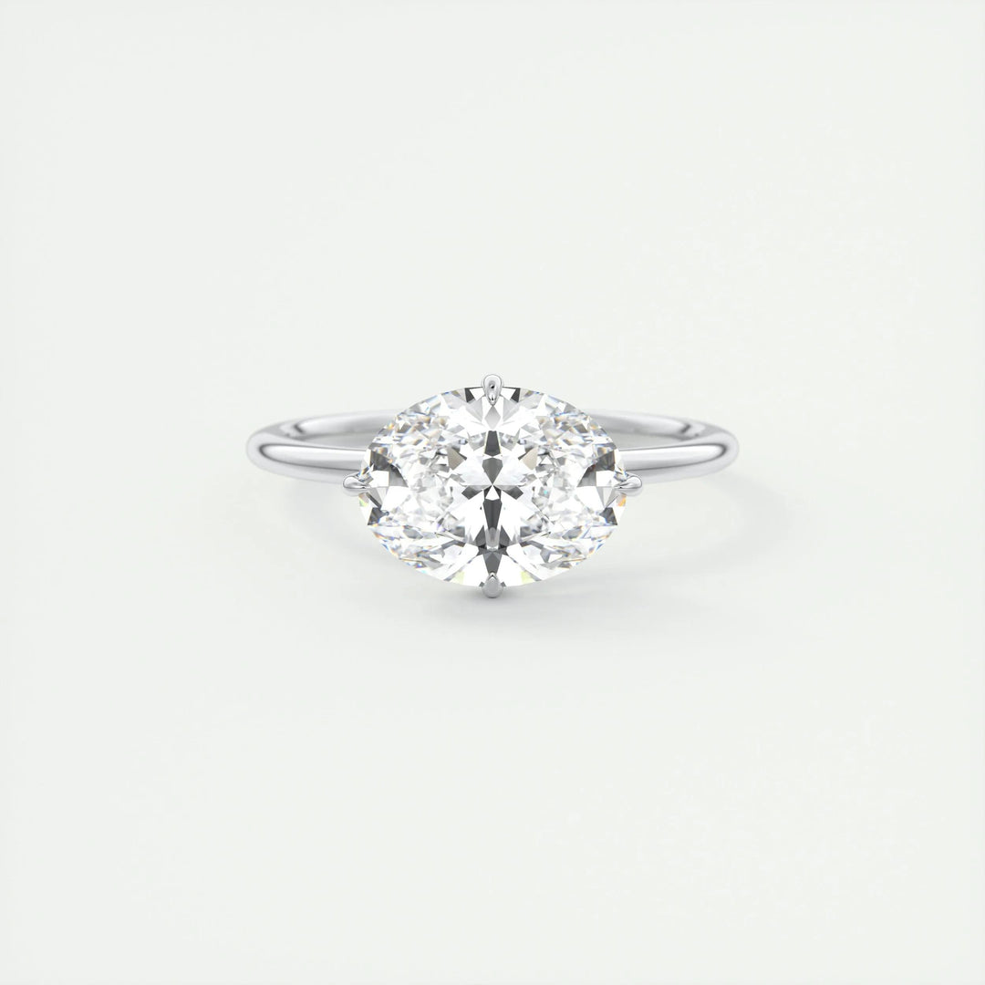 2ct Oval Hidden Halo F - VS1 Lab Grown Diamond Engagement Ring - Doozy Diamonds