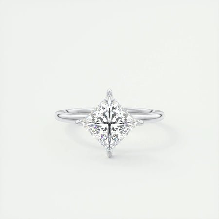 2ct Princess F - VS1 Lab Grown Diamond Solitaire Engagement Ring - Doozy Diamonds