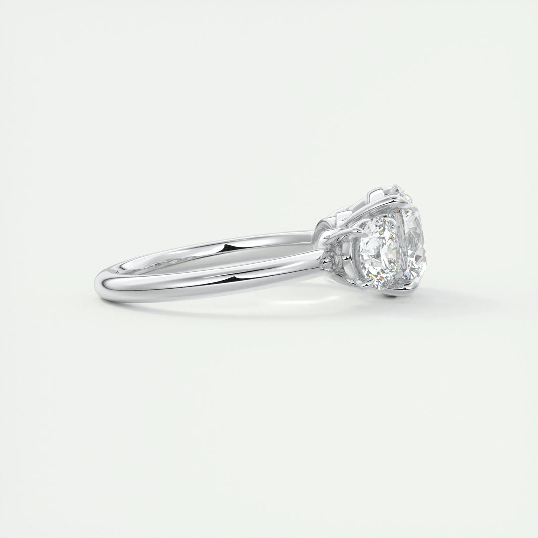 2ct Round Cut Three Stone F - VS1 Diamond Lab Grown Engagement Ring - Doozy Diamonds