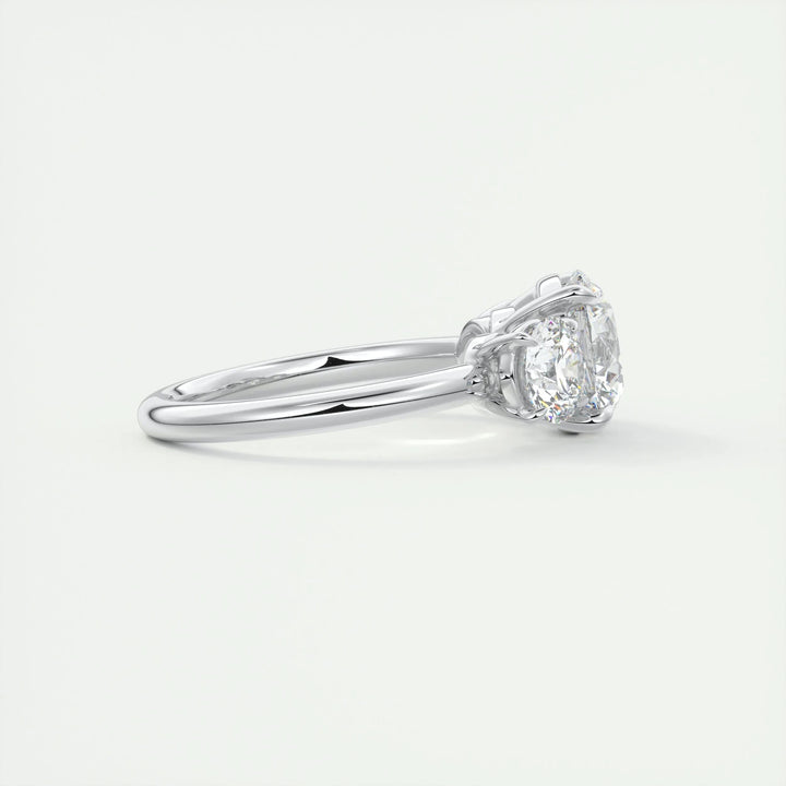2ct Round Cut Three Stone F - VS1 Diamond Lab Grown Engagement Ring - Doozy Diamonds