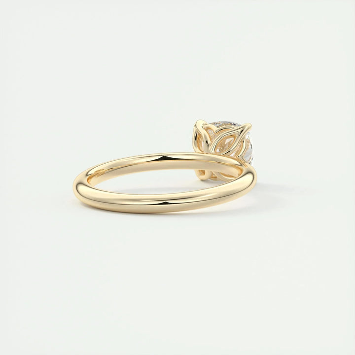 1.49CT Cushion Cut Solitaire Moissanite Engagement Ring