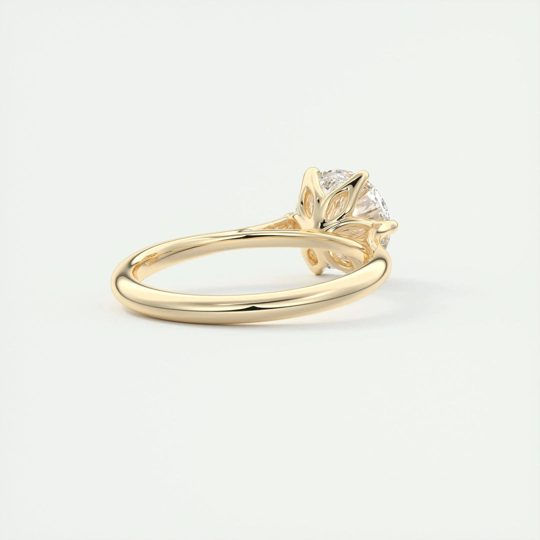2ct Round F- VS1 Diamond Pave Engagement Ring