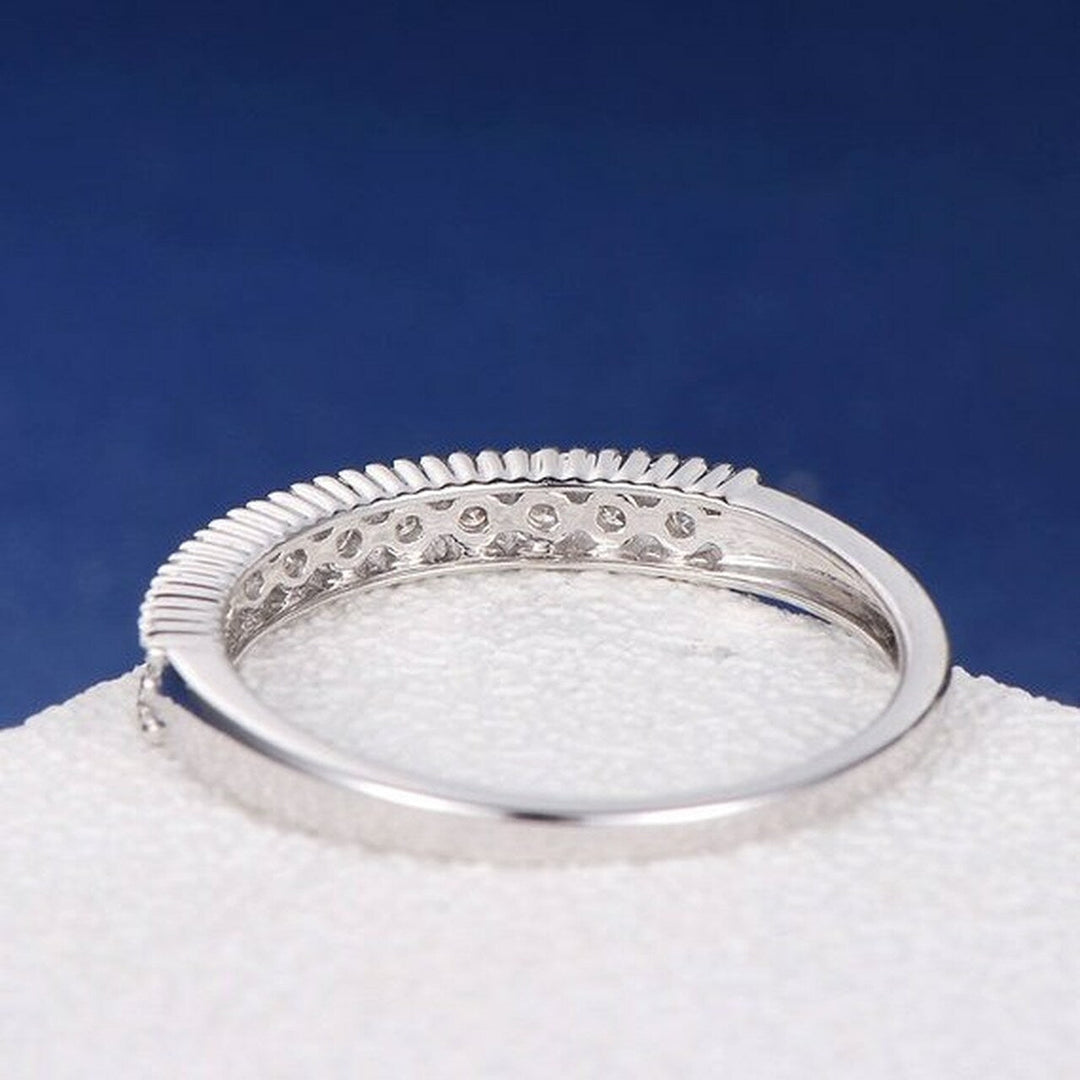 2.0mm Round Brilliant Cut Channel Set Half Eternity Wedding Band