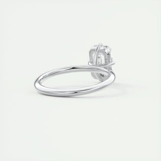 1.91CT Emerald Cut Solitaire Moissanite Engagement Ring