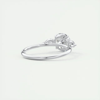 2.0 CT Round Cut Three Stone Moissanite Engagement Ring