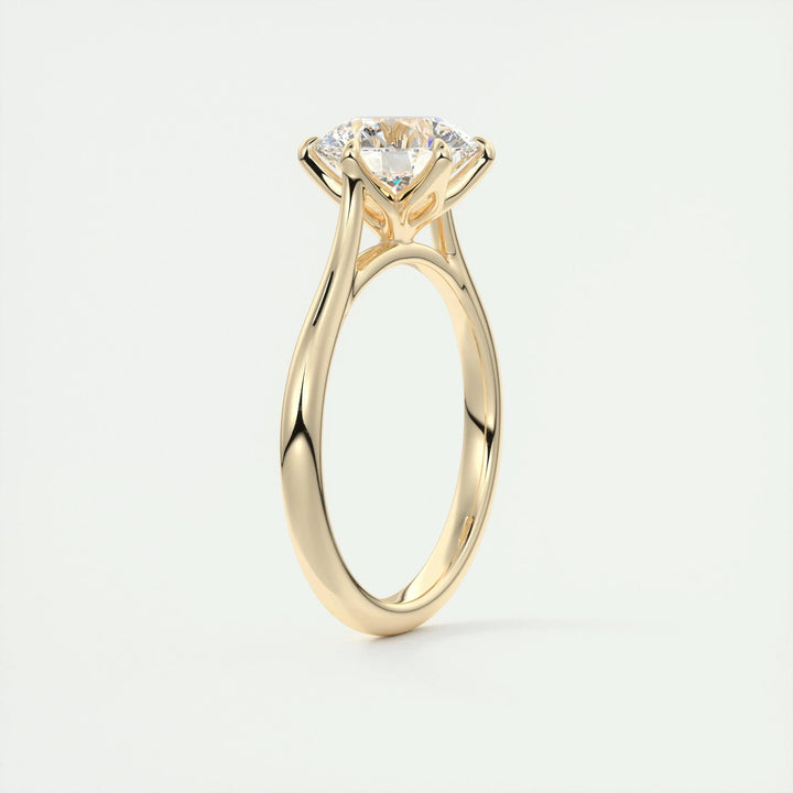 2ct Round F- VS1 Diamond Pave Engagement Ring