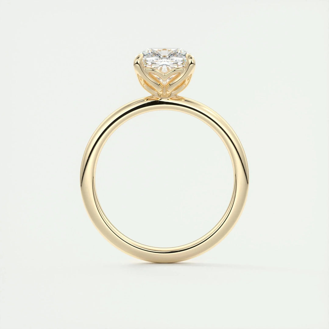 1.49CT Cushion Cut Solitaire Moissanite Engagement Ring