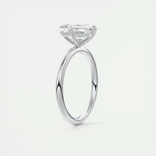 1.91CT Emerald Cut Solitaire Moissanite Engagement Ring