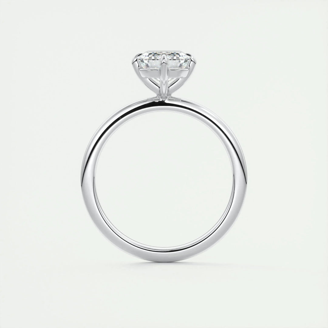 1.91CT Emerald Cut Solitaire Moissanite Engagement Ring