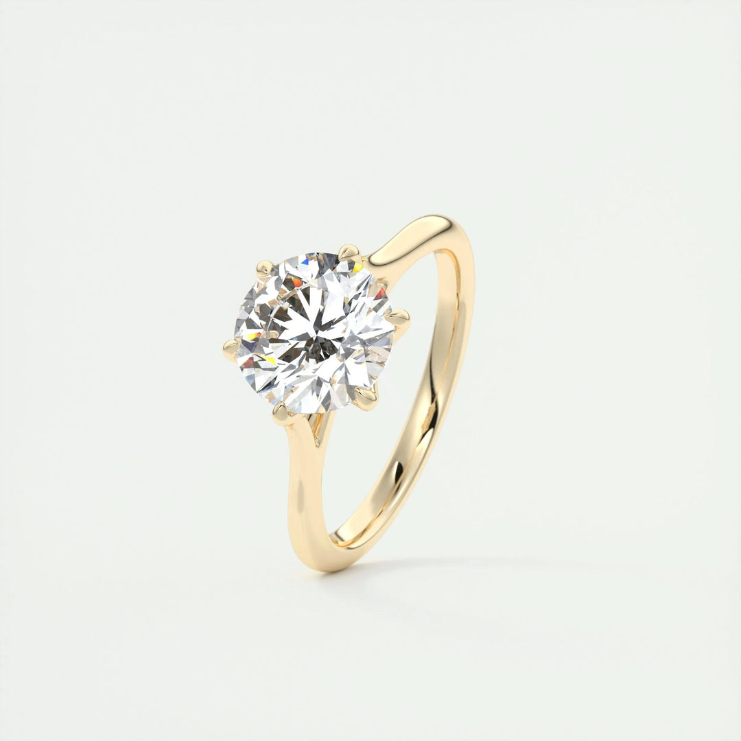 2ct Round F- VS1 Diamond Pave Engagement Ring
