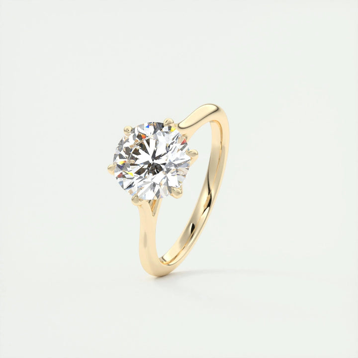 2ct Round F- VS1 Diamond Pave Engagement Ring
