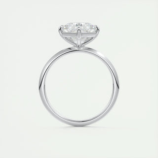 2.03CT Asscher Cut Solitaire Moissanite Engagement Ring