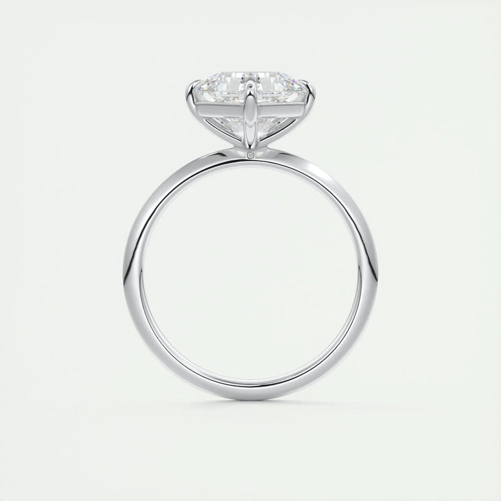 2.03CT Asscher Cut Solitaire Moissanite Engagement Ring