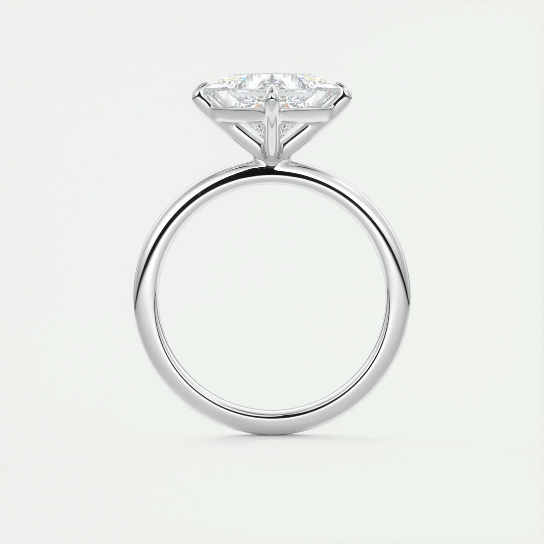2.08 CT Princess Cut Solitaire Moissanite Engagement Ring