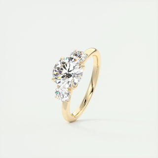 1.5ct Round F- VS1 Diamond Three Stones Engagement Ring