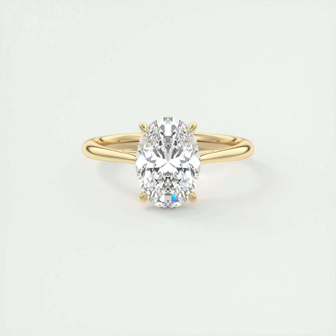 1.91 CT Oval Cut Solitaire Moissanite Engagement Ring