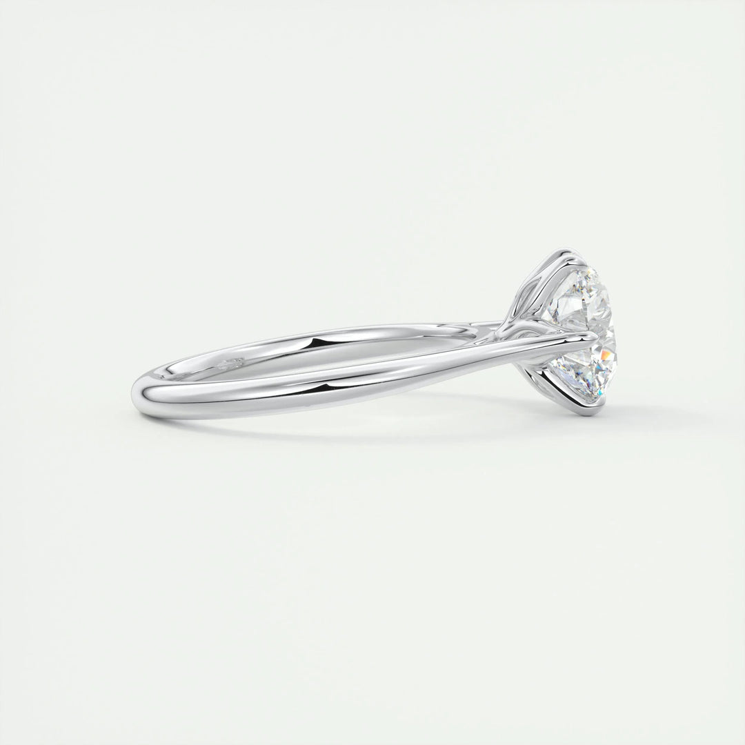 2ct Round F- VS1 Diamond Pave Engagement Ring