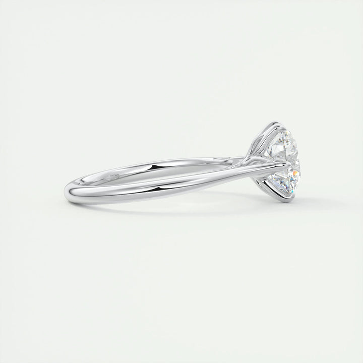 2ct Round F- VS1 Diamond Pave Engagement Ring