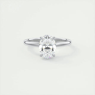 1.91CT Oval Cut Solitaire Moissanite Diamond Engagement Ring