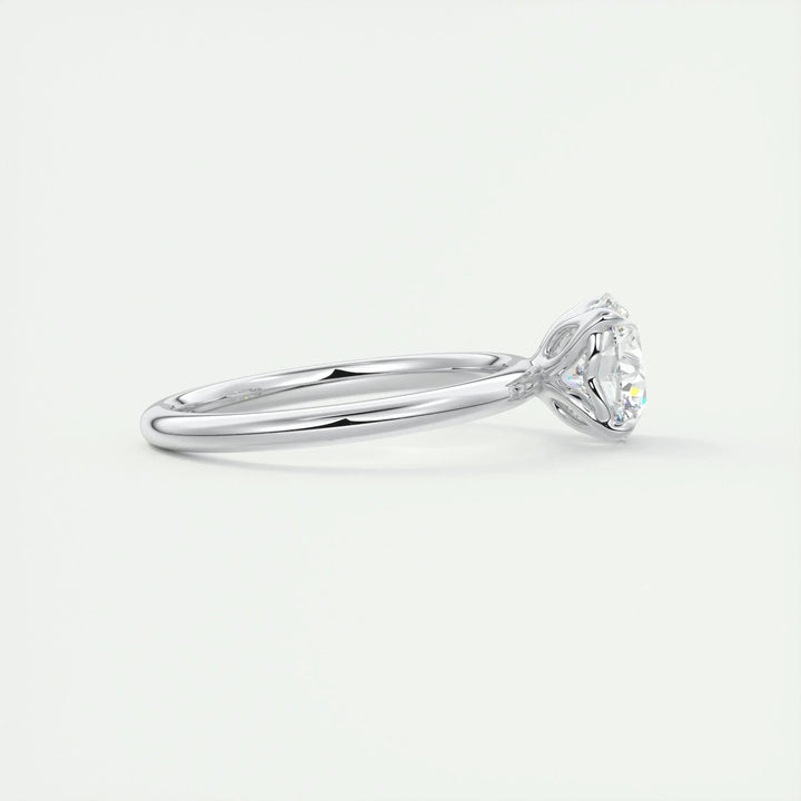 1.35 CT Round Cut Solitaire Moissanite Diamond Engagement Ring
