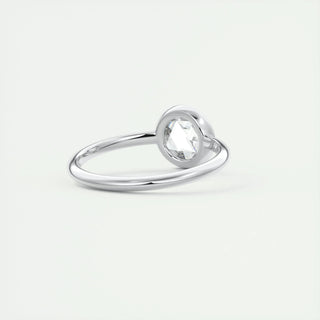 1.19CT Round Cut Bezel Moissanite Diamond Engagement Ring