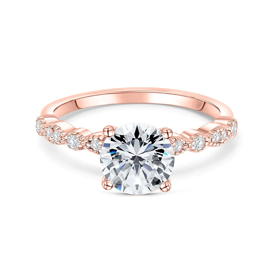 1.80CT Round Cut Solitaire Moissanite Diamond Engagement Ring