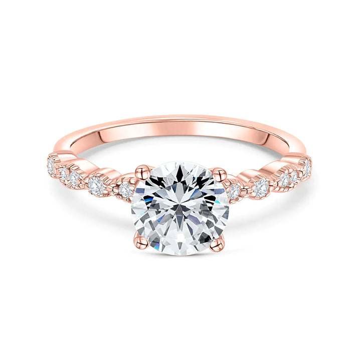 1.80CT Round Cut Solitaire Moissanite Diamond Engagement Ring