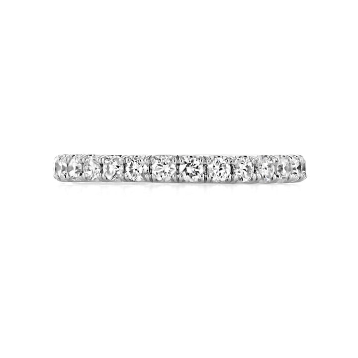 2.0mm Round Brilliant Cut 3/4 Eternity Wedding Band