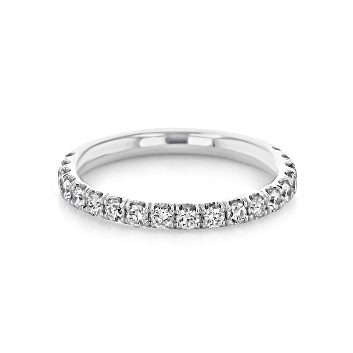 2.0mm Round Brilliant Cut 3/4 Eternity Wedding Band