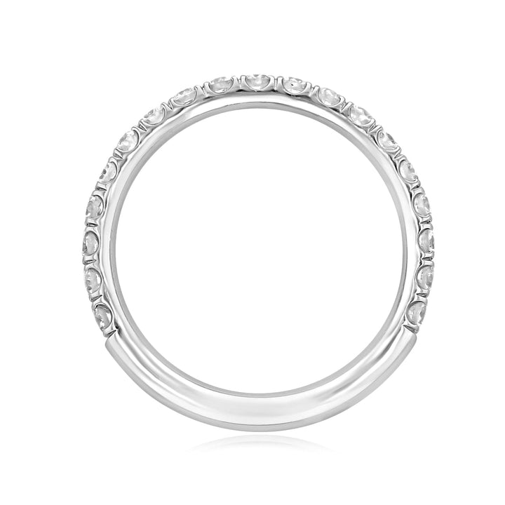2.0mm Round Brilliant Cut 3/4 Eternity Wedding Band