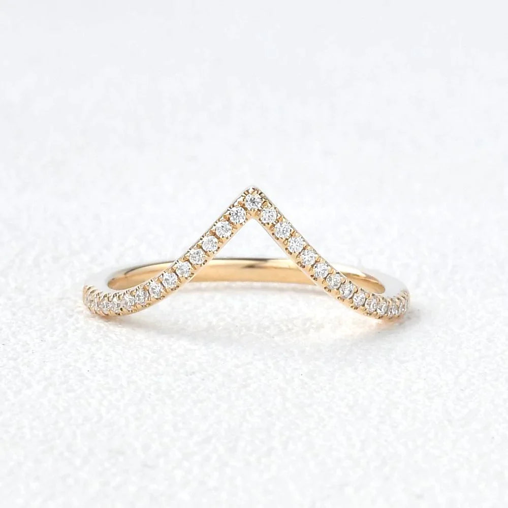 1.5mm Round Brilliant Cut Curved Eternity Wedding Band