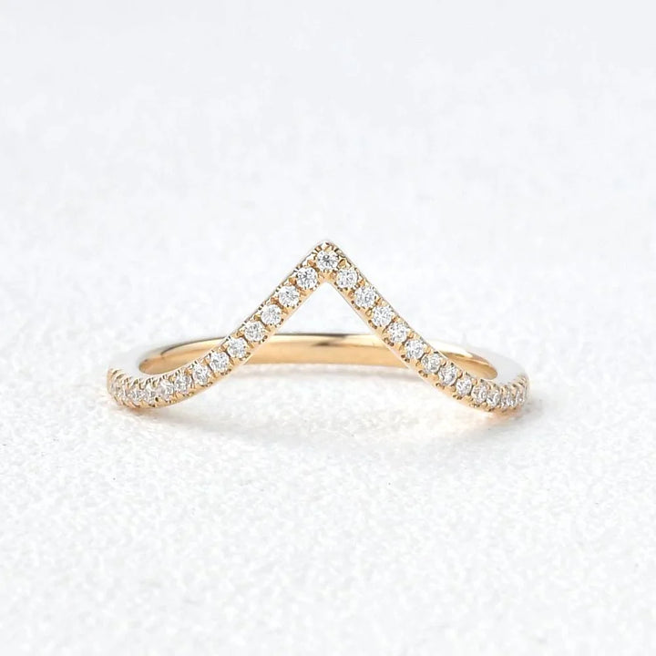 1.5mm Round Brilliant Cut Curved Eternity Wedding Band