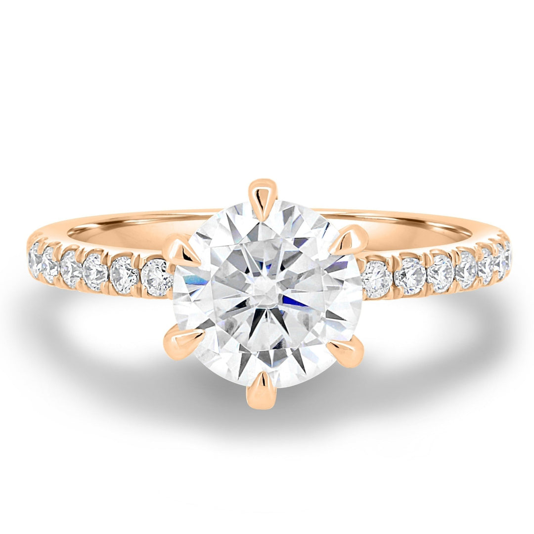 round pave diamond ring,