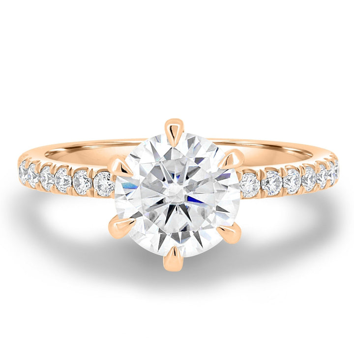round pave diamond ring,