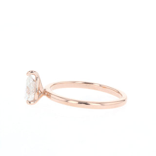 0.80CT Pear Moissanite Diamond Solitaire Engagement Ring