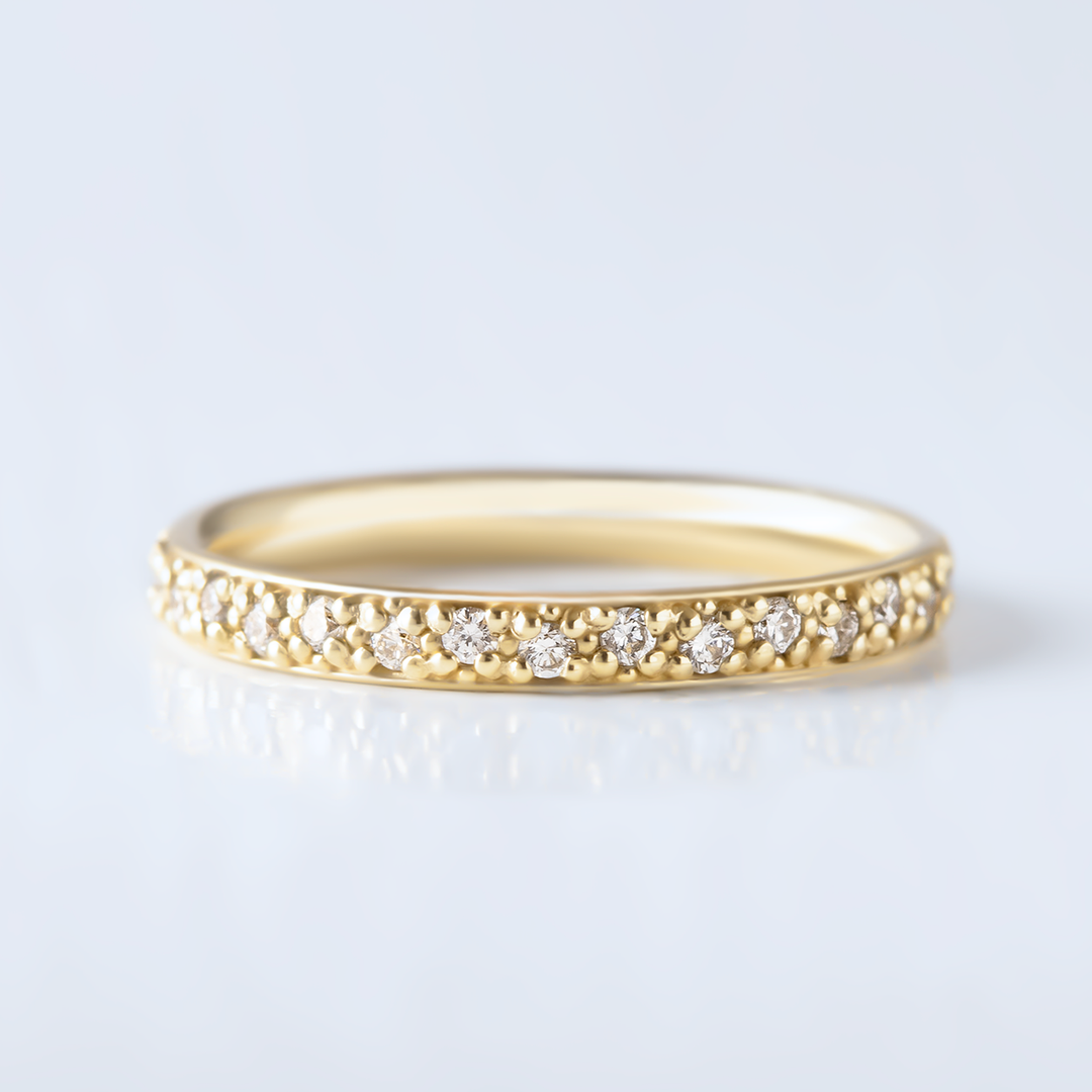 2.0mm Round Brilliant Cut Half Eternity Wedding Band