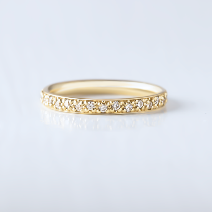 2.0mm Round Brilliant Cut Half Eternity Wedding Band